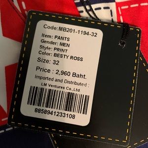 ❌SOLD❌Loudmouth patriotic men’s golf pants